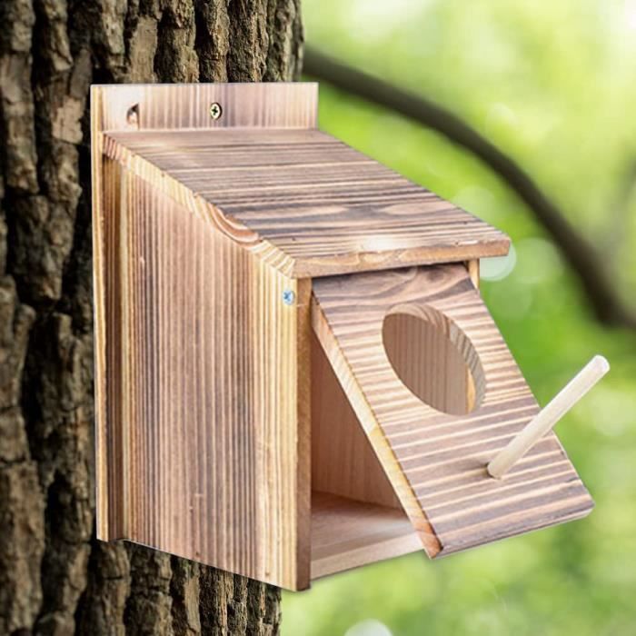 Maison de nidification de colibri pour Wren, maison d'oiseau réutilisable à  suspendre à l'extérieur, balançoire en bois, rangée de Rotterdam -  AliExpress