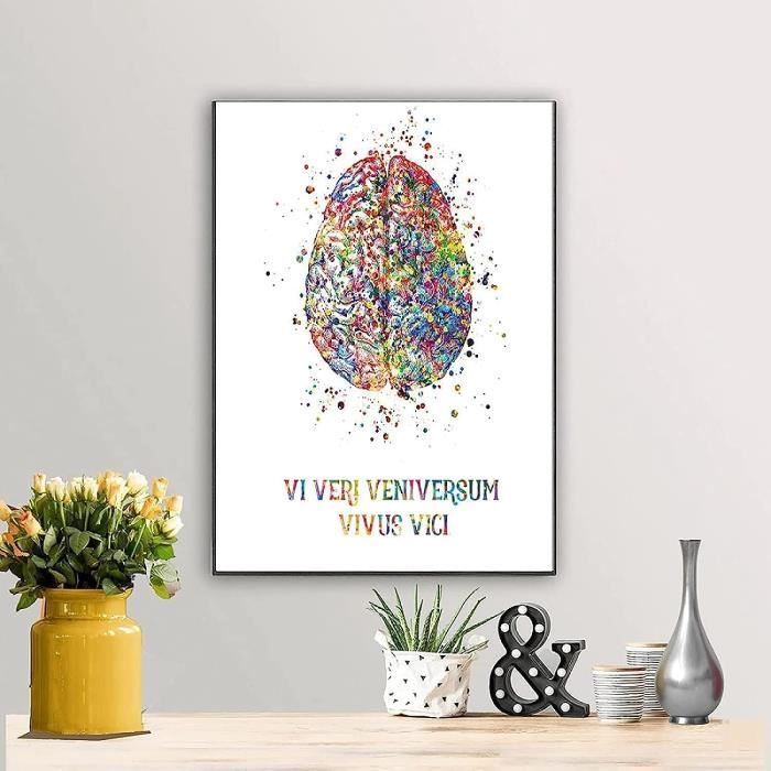 Poster Anatomie Médicale Cœur Avec Fleurs - 40x60cm Sans Cadre