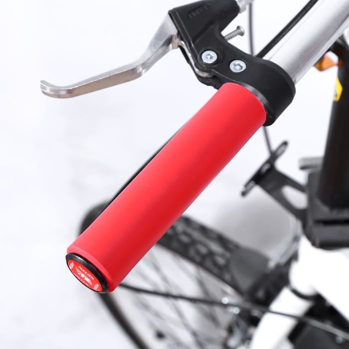Poignées de vélo YWEI - Rouge - éponge de Camouflage - confortable et antidérapante