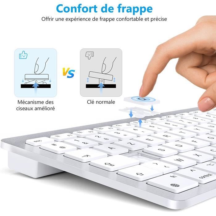 Clavier Sans Fil Bluetooth pour MacBook Pro, MacBook Air, iPad, iPhone -  Mini Clavier Mac Français AZERTY , Compact, Ultra Min[7] - Cdiscount  Informatique