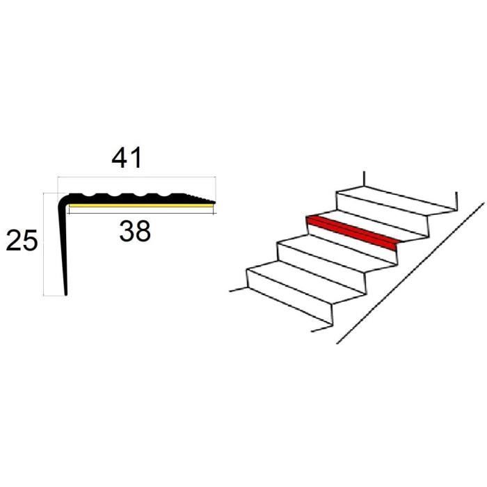 Nez D'Escalier En Caoutchouc Auto-Adhésif Moulure De Nez D'Escalier  Garniture De Bord De Marche Protecteur D'Angle Mural For[H10362] -  Cdiscount Maison