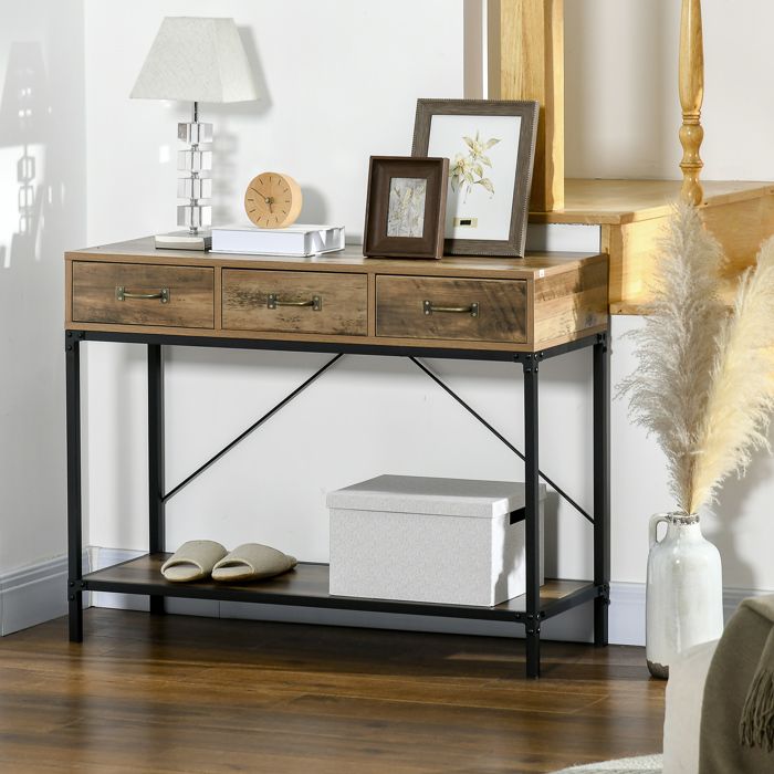 Meuble D'entrée Table Console Design élégant Avec Tiroirs 75 X 34,5 X