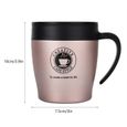 AIZ Tasse à café Mug Tasse à eau isotherme en acier inoxydable Or rose-3