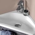 Meuble lave-mains d'angle SKINO - MOB-IN - Gris Anthracite - Vasque Blanche - Espace de rangement-3