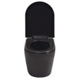 FNCM® Toilette suspendue au mur Design Moderne Pack WC - WC Cuvette avec réservoir caché - Céramique - Noir ❤2440-3
