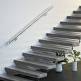 MONZANA® Main courante acier inoxydable V2A rampe d'escalier rambarde barre 200 cm support mural intérieur extérieur-3