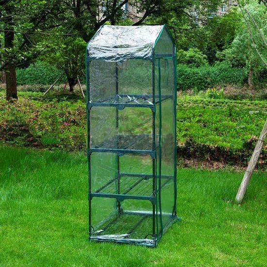 3 Tier mini serre plastique PVC Housse Tente jardin plantes poussent House 