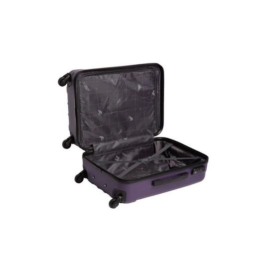 Lys Valise Cabine Prune 48x33x23 Cm 4 Roues Abs Rigide Violet