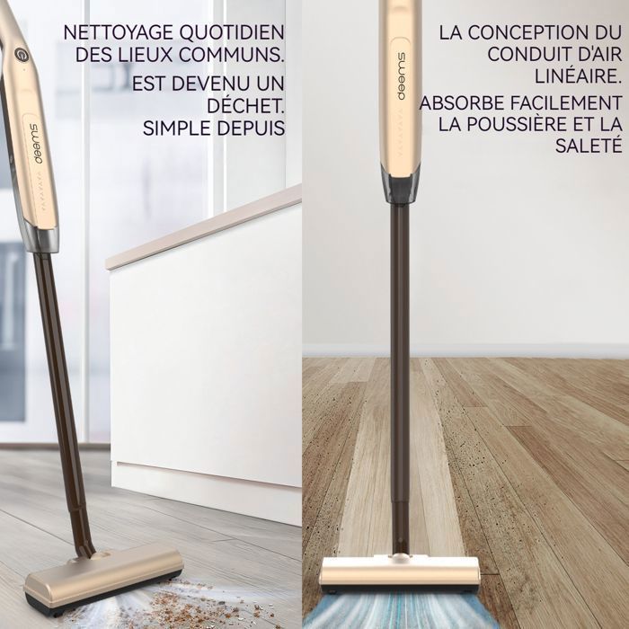 Aspirateur Balai Sans Fil Suirviz U8 4 En 1 - 40 KPa Puissance, Autonomie 35 Min, Lumière LED, Parfait Pour Poils D'animaux Et Sols Durs