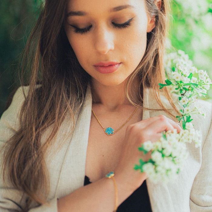 Collier En Pierres Turquoises - Occasion, Bijou En Pierre Naturelle
