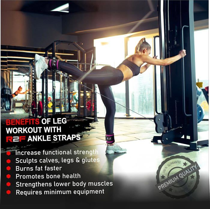 Sangle De Cheville Réglable Pour Machine à Câble – Parfaite Pour Muscler Fessiers Et Jambes !