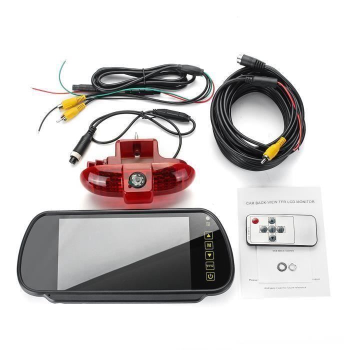 Kit Caméra De Recul 7 Pouces Écran TFT LCD + Caméra HD Étanchée Intégrée Feu Stop 3ème Pour Fiat Talento, Nissan NV300, Renault Trafic III, Primastar, Opel Vivaro