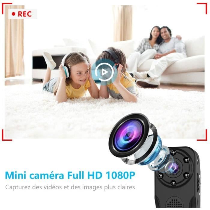Caméra Espion WiFi 1080P Mini - Vision Nuit 140° Détection Mouvement