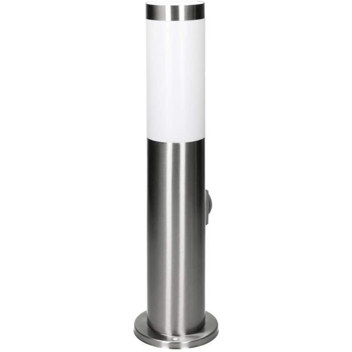 Lampadaire Extérieur avec Prise de Courant Luminaire du Jardin IP44 Acier Inoxydable