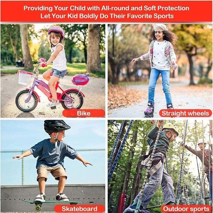 Enfant Protection Genoux,Kit de Protection Roller Enfant 6 en 1,Genouillères,Skateboard  Genouillère,Protège-Poignet Coudières Sport - Cdiscount Sport