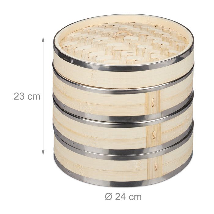 Insert Vapeur 304 21.6 Cm Insert Cuiseur Vapeur En Acier Inoxydable 304 - Diamètre 21,6 Cm, 6L, Avec Poignée En Silicone, Pour Casserole