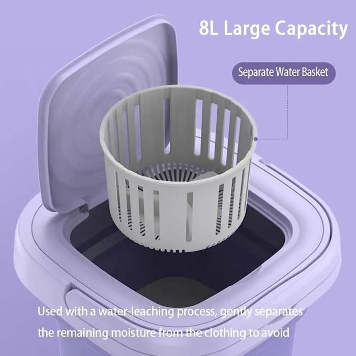 Mini Machine À Laver Manuelle Pliable - TRAHOO - Compacte et  Éco-Responsable - Violet - Cdiscount Electroménager