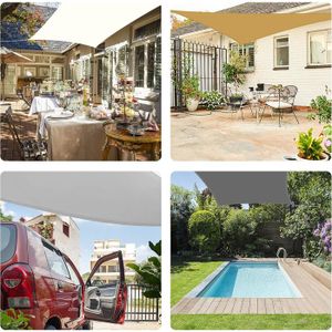 Voile D'Ombrage Imperméable 2m X 2m Anthracite - Protection Solaire Jardin 100% UV Avec Fixations