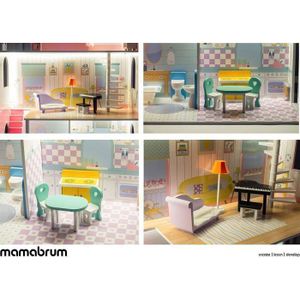 Chaise En Bois Chêne Foncé Pour Maison De Poupées – Échelle 1:12 – Miniature Jardin – Neuf