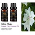 2-Pack 10ml Musc blanc Huile essentielle, huiles d’aromathérapie pour diffuseur, massage, savon, fabrication de bougie-0