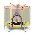 MAGICFOX Trampoline pour Enfants Ø150cm, avec Filet de Sécurité Surélevé, Cadre en Acier, Trampoline Extérieur et Intérieur stable - Jaune