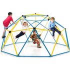 DREAMADE 2 en 1 Balançoire en EVA avec Dôme d’Escalade Enfant 305CM, Aire de Jeu d’Escalade Extérieure en Métal, Charge 363 KG,