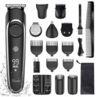 Hatteker Tondeuse Barbe Pour Homme Tondeuse Cheveux 6en1 Tondeuse de Précision étanche Noir