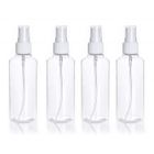 LIBATTER 4pcs portable rechargeable en plastique fine brume vaporisateur de parfum transparent vaporisateur vaporisateur (30ML)