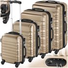 SET DE VALISES - TECTAKE - Set de 4 Valises Trolley Rigides Avec Serrure à Combinaison - ABS - 4 Roues Pivotantes à 360° -