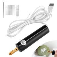 Mini Perceuses électriques Portables, Mini Perceuse à Batterie Rechargeable 5V avec Câble USB Papier Plastique