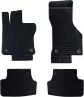 Lupex Shop - Jeu de 4 tapis de voiture en caoutchouc compatibles pour Golf 7, profilés avant et arrière, noirs, mod. KA3664