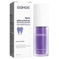 Dentifrice couleur, sérum couleur violette pour dents blanches, couleur efficace 30 ml pour les dents jaunes correctes,dentifrice