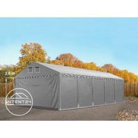 Tente de stockage TOOLPORT 5x10m en PVC 550g/m² - Gris