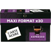 LOT DE 4 - CARTE NOIRE - Espresso Puissant N°11 Café Compatibles Nespresso - boite de 30 capsules - 159 g