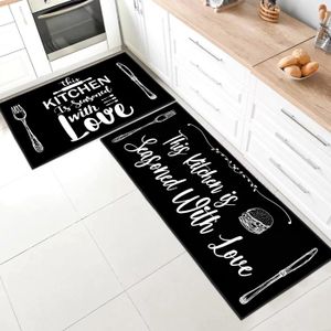 Tapis De Couloir Antidérapant 40x60cm Lavable - Style Vintage Pour Cuisine, Entrée, Salon Ou Salle De Bain