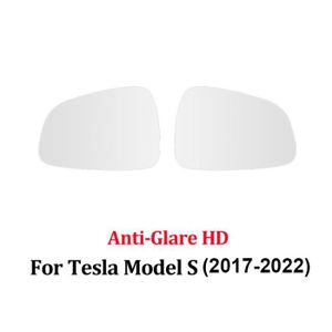 MIROIR DE SÉCURITÉ Pour Mme HD 800 - 1 pair 800 Side Rearview Mirror Blue Glass Lens for Tesla Model 3 Y S X Wide Angle Door Ant