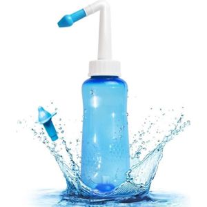 Bouteille de lavage nasal pour adultes et enfants, cavité nasale, rhinite  saline physiologique, manuel, 300ml, 1