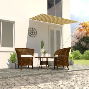3,6 x 3 m, Beige Costway Store Banne de Balcon R/étractable avec Tissu R/ésistant aux UV et /à leau Cadre en Aluminium Angle R/églable 5-35/°