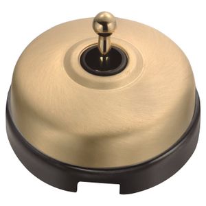 DIMBLER FONTINI 60310523 Bouton Poussoir Carillon Porcelaine Blanche Coque Dor/ée R/éf