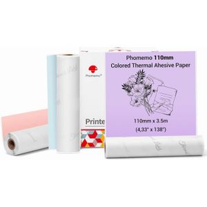 PAPIER THERMIQUE 110Mm Couleur Papier Pou0R Mini Imprimante De Poch