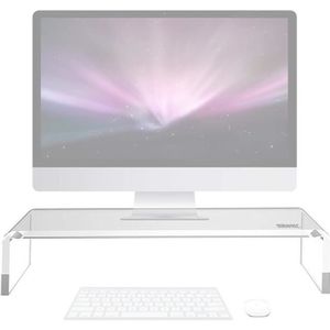 Réhausseur d'Écran PC Moniteur 2 Couches 50 x 20 x 13cm Support de Moniteur  Ordinateur Portable en Bois Stand pour Bureau - Blanc - Cdiscount  Informatique