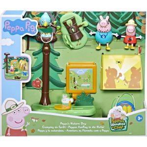 FIGURINE - PERSONNAGE Coffret Peppa Pig Camping En Foret 2 figurines 6 Accesoires Set Jouet enfant Peppa Le Cochon carte Offerte