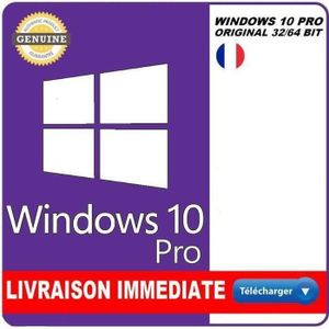 SYSTÈME D'EXPLOITATION Windows 10 PRO Version Téléchargeable - Livraison 