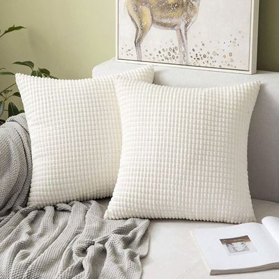 Taies Oreiller Velours Côtelé - Lot De 2, 28 Tailles (50x50cm, 30x50cm...), Coton Polyester