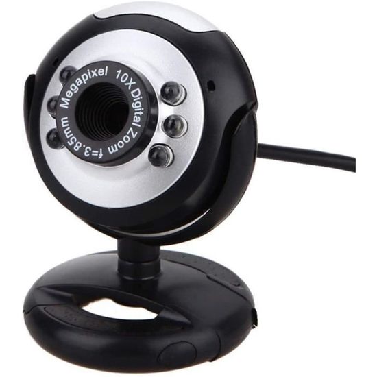 Webcam USB HD Avec Micro Intégré Antibruit - Pour PC, Portable, Cours, Réunions, Streaming