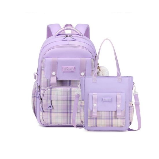 Sac à Dos Cartable Fille Tanou - Grand Modèle Pour Collège, Adolescente, Résistant à L'eau, Avec Poche à Monnaie
