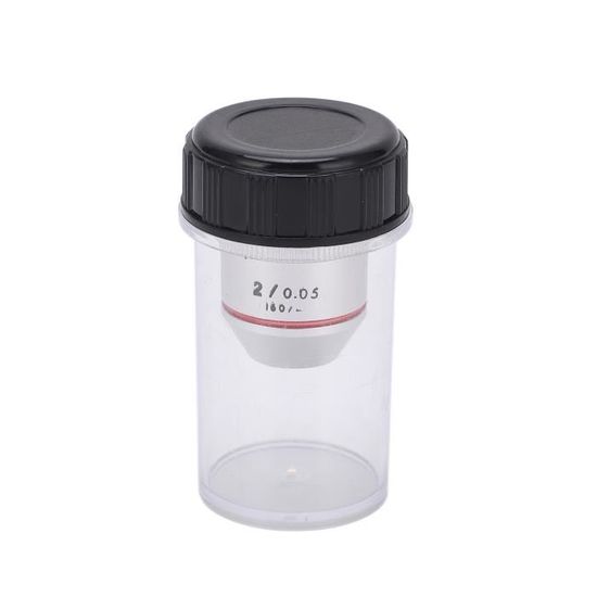 Objectif Filetage RMS 20.2mm Objectif Microscope 2X Goshyda - Achromatique Filetage RMS - 20,2mm - Pour Microscope Biologique Objectif 20.2mm Cuivre