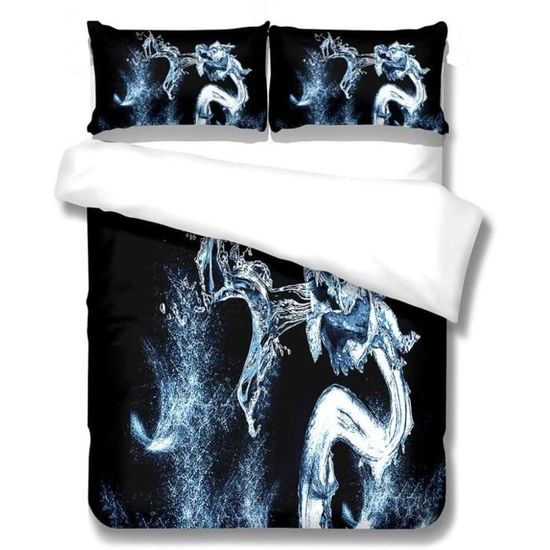 GYDGS Housse De Couette 140x200 Cm Enfant Gymnastique Blanche Parure De Lit En Microfibre Avec Taie D'oreiller, Ensemble De Literie Avec Parure Housse