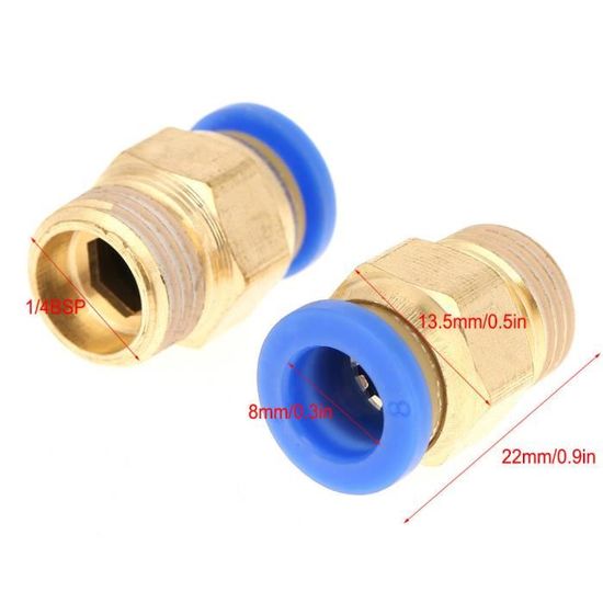 Raccord Pneumatique Auto Airtac - Adaptateur 12mm Vers 8mm - France