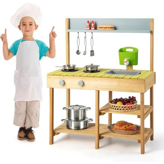 Cuisine Extérieure Enfant Avec Tableau Noir & Poêle, Cuisine Boueuse En Bois De Sapin Avec Robinet Evier Espace De Rangement 96460211 Cuisine Extérieure Enfant Avec Tableau Noir & Poêle, Cuisine Boueuse En Bois De Sapin Avec Robinet Evier Espace De Rangement 96460211